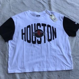 V. Houston Rockets child crop t shirt